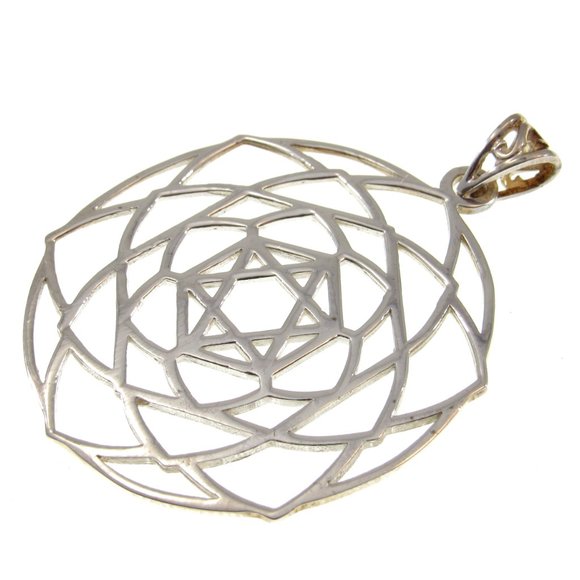 Handcrafted Solid 925 Sterling Silver Star of David Seal of Solomon Pendant - Picture 4 of 5